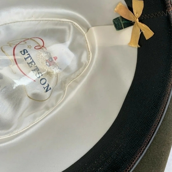 VINTAGE Royal Stetson Fedora Long Oval Size 7 in Box Forest Green - Picture 10 of 11